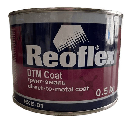 Краска Reoflex DTM Coat 0.5L Black Mat