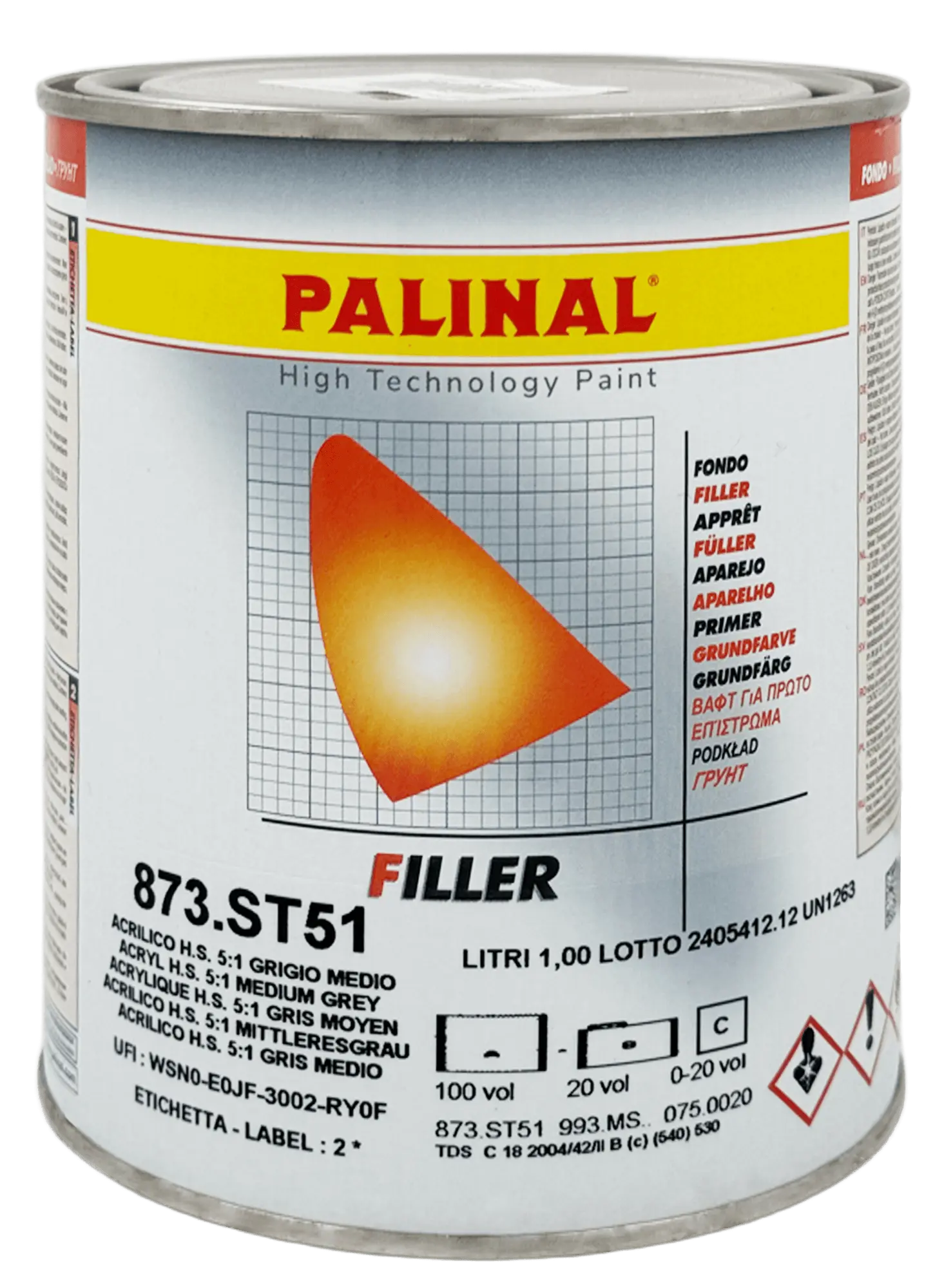 Грунт Palinal 873 1л + 0.2л Grey (K51)