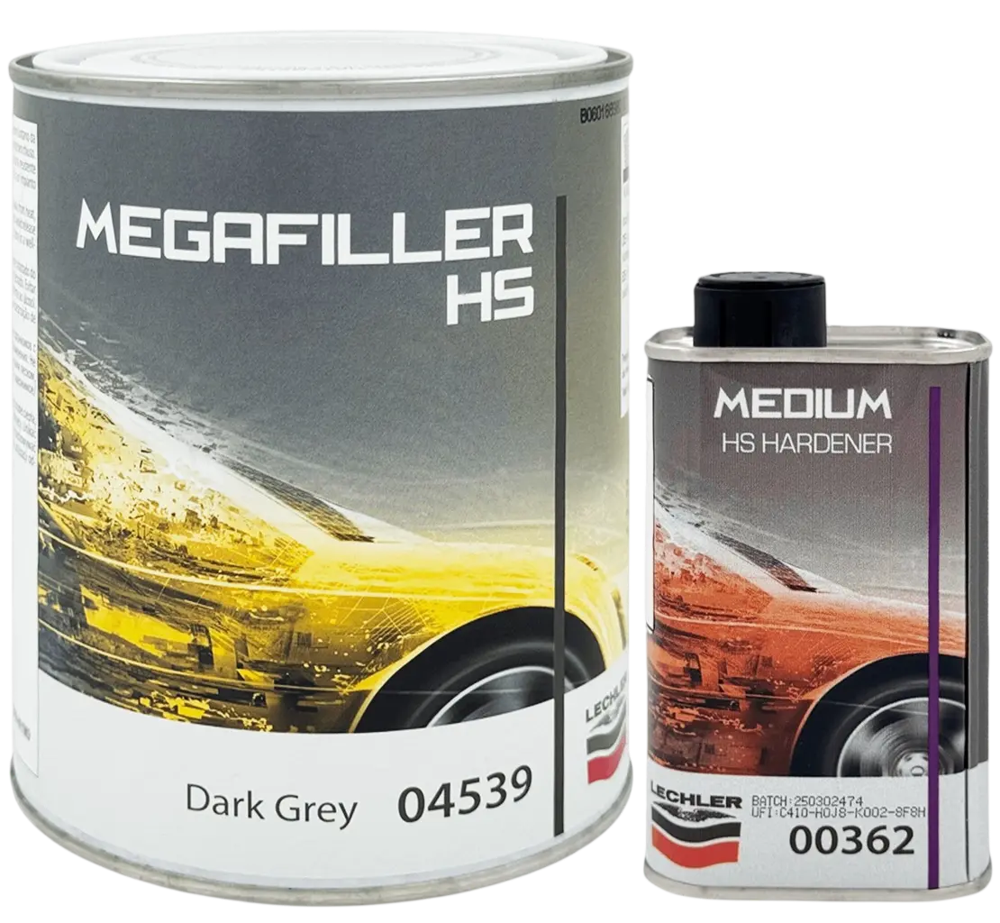 Грунт наполнитель Lechler MegaFiller 04539 HS 1л + 0.2л Dark-Grey