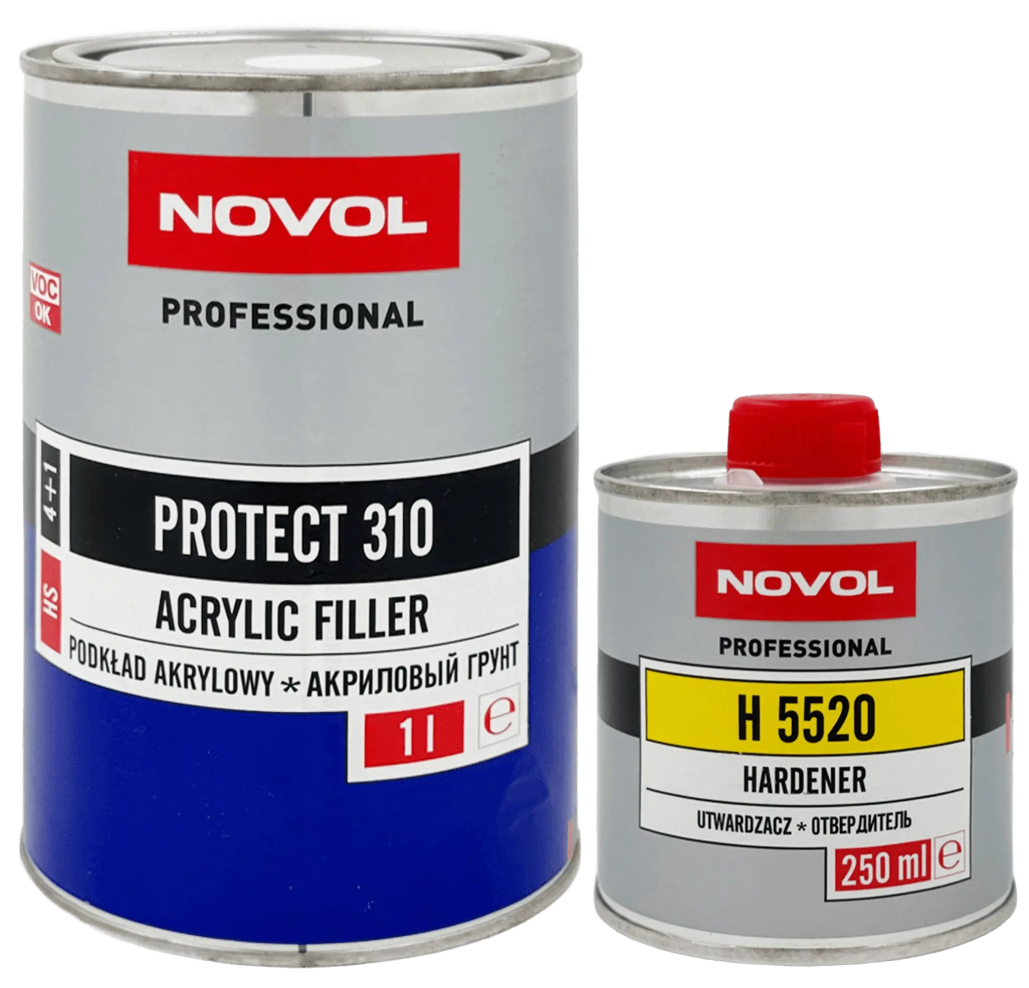 Грунт Novol 310 HS 1л + 0.25л Black