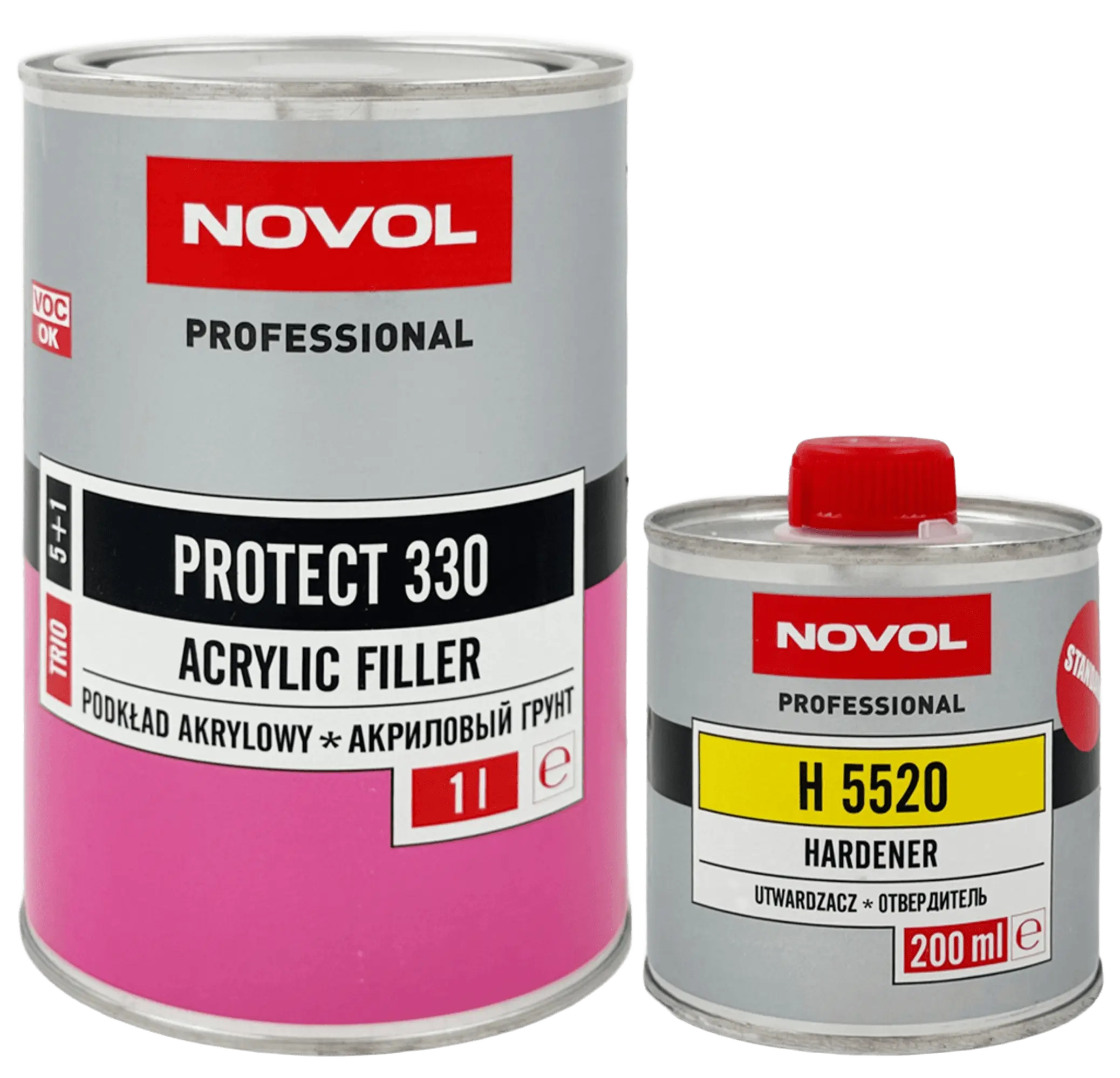 Грунт Novol 330 1л + 0.20л Black