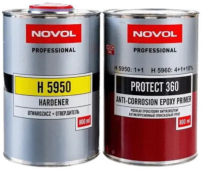 Грунт Novol 360 0.4л + 0.4л Black