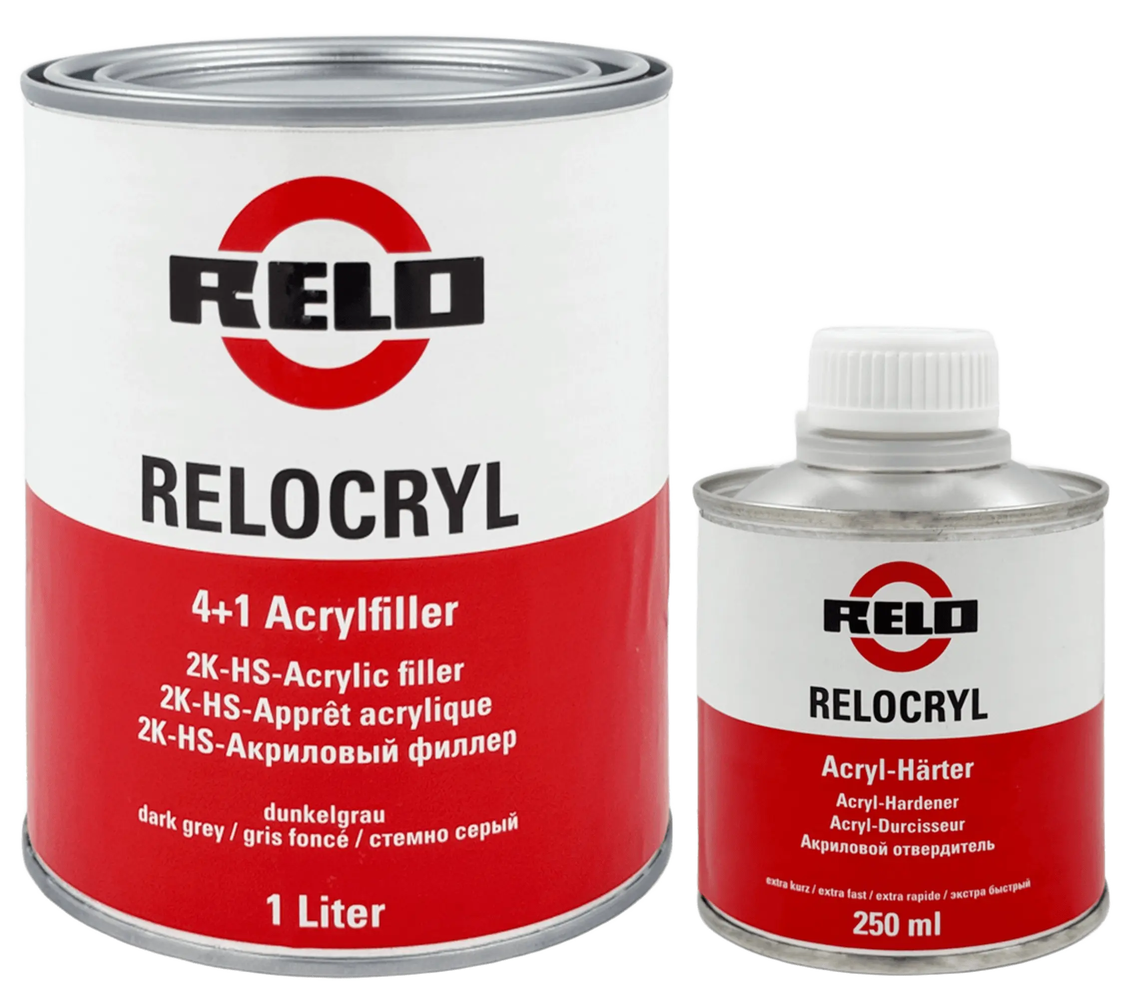 Грунт акриловый Relo Relocryl HS 1л + 0.25л Black