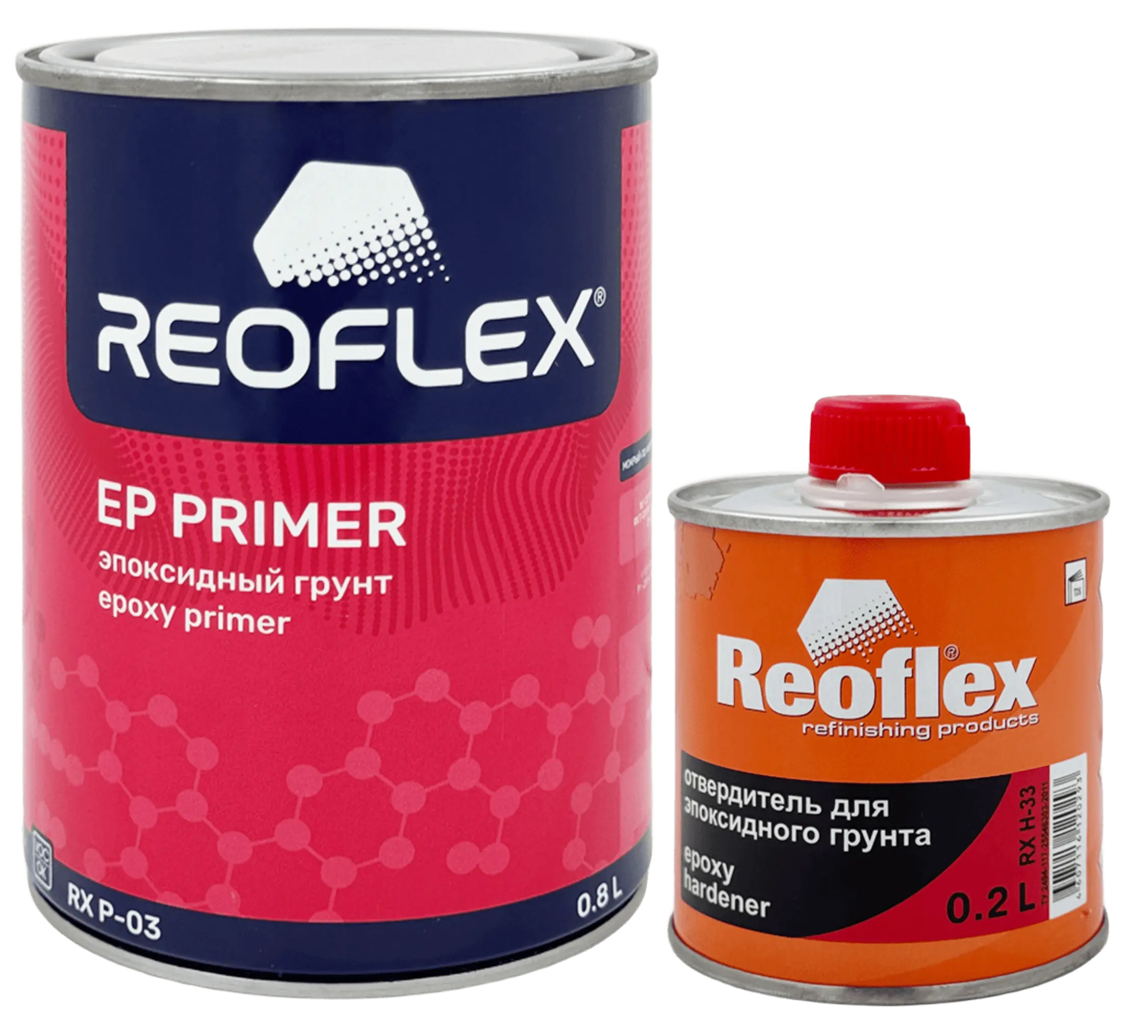 Грунт эпоксидный Reoflex 0.8л + 0.16л Grey (RX H-33/02)