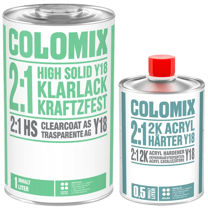 Лак Colomix HS Y18 1л + 0.5л